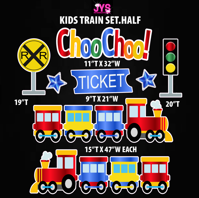 CHOO CHOO TRAIN SET - Yard Card Signs by JYS International