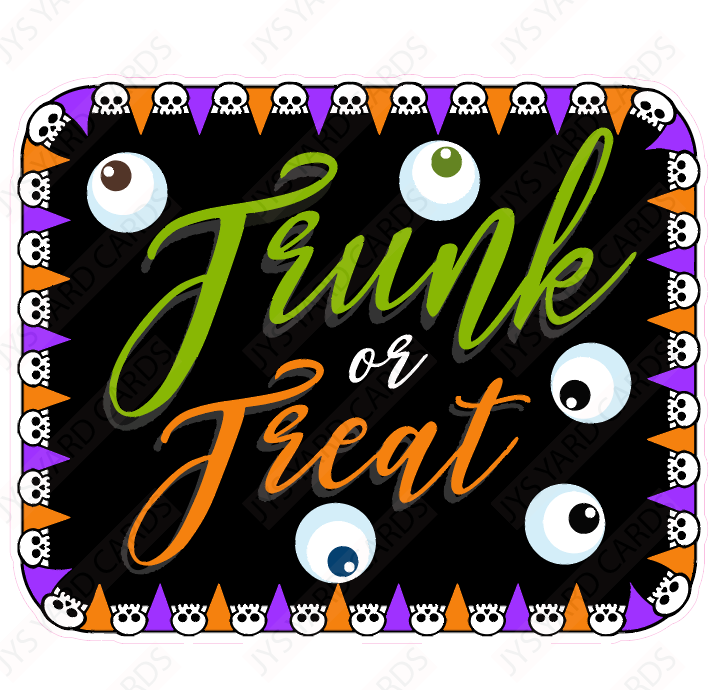 TRUNK OR TREAT 3 - Yard Card Signs by JYS International