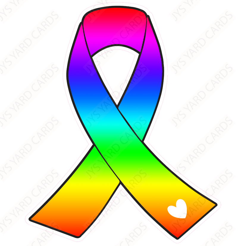 RIBBON: RAINBOW - Yard Card Signs by JYS International