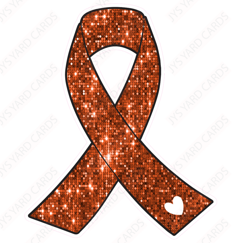 RIBBON: ORANGE - Yard Card Signs by JYS International