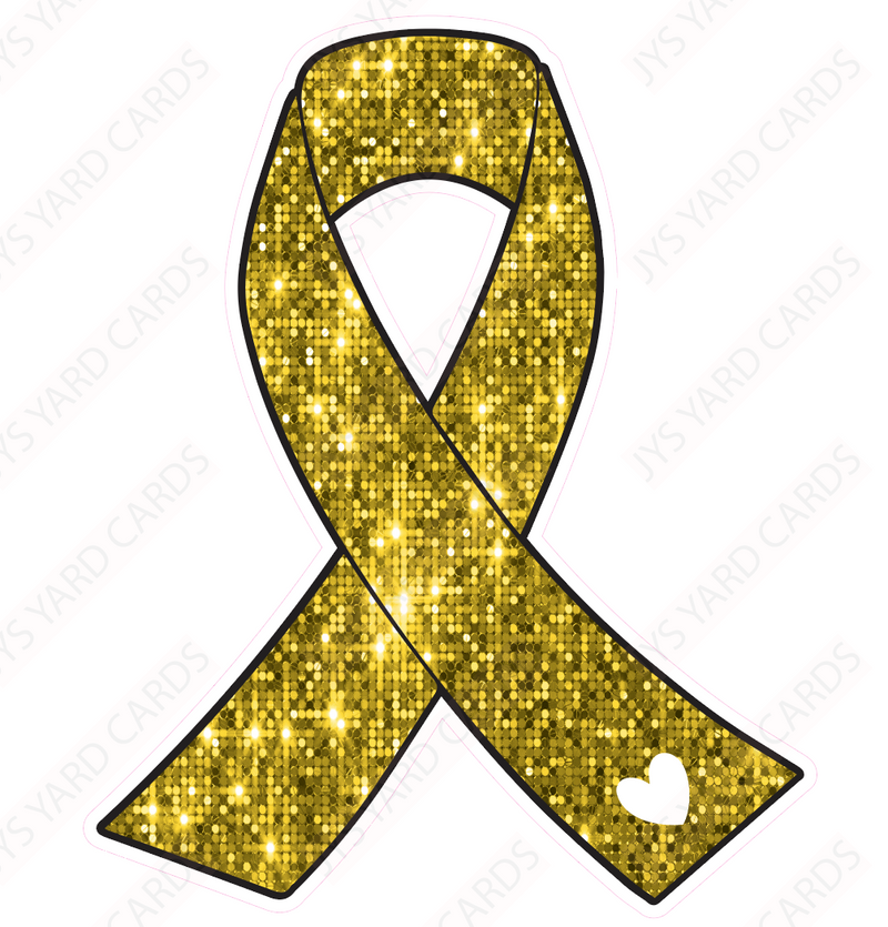 RIBBON: GOLD - Yard Card Signs by JYS International