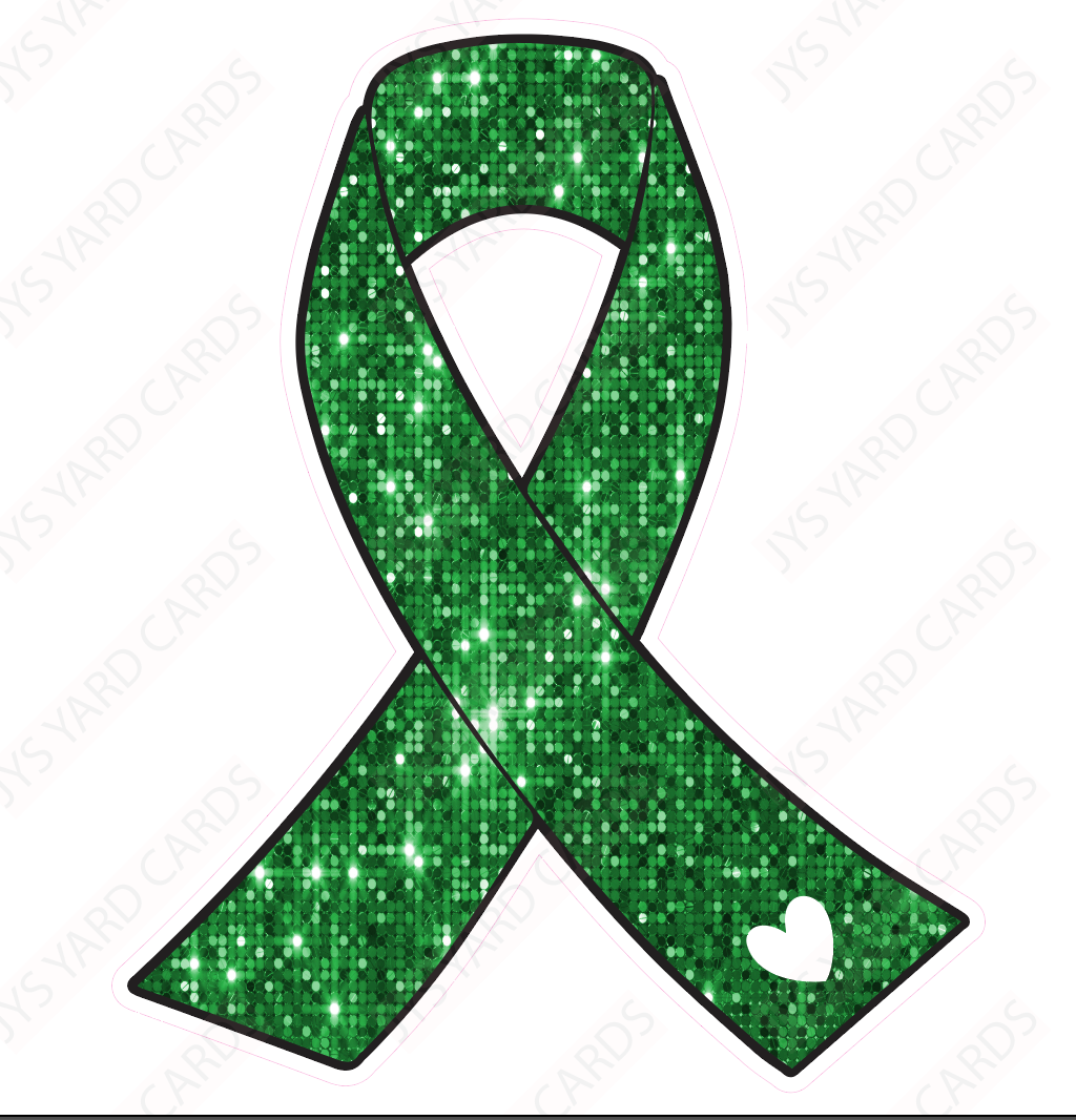 RIBBON: GREEN - Yard Card Signs by JYS International