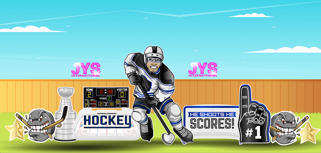 JYS HOCKEY CUTIE (4FT TALL) - Yard Card Signs by JYS International