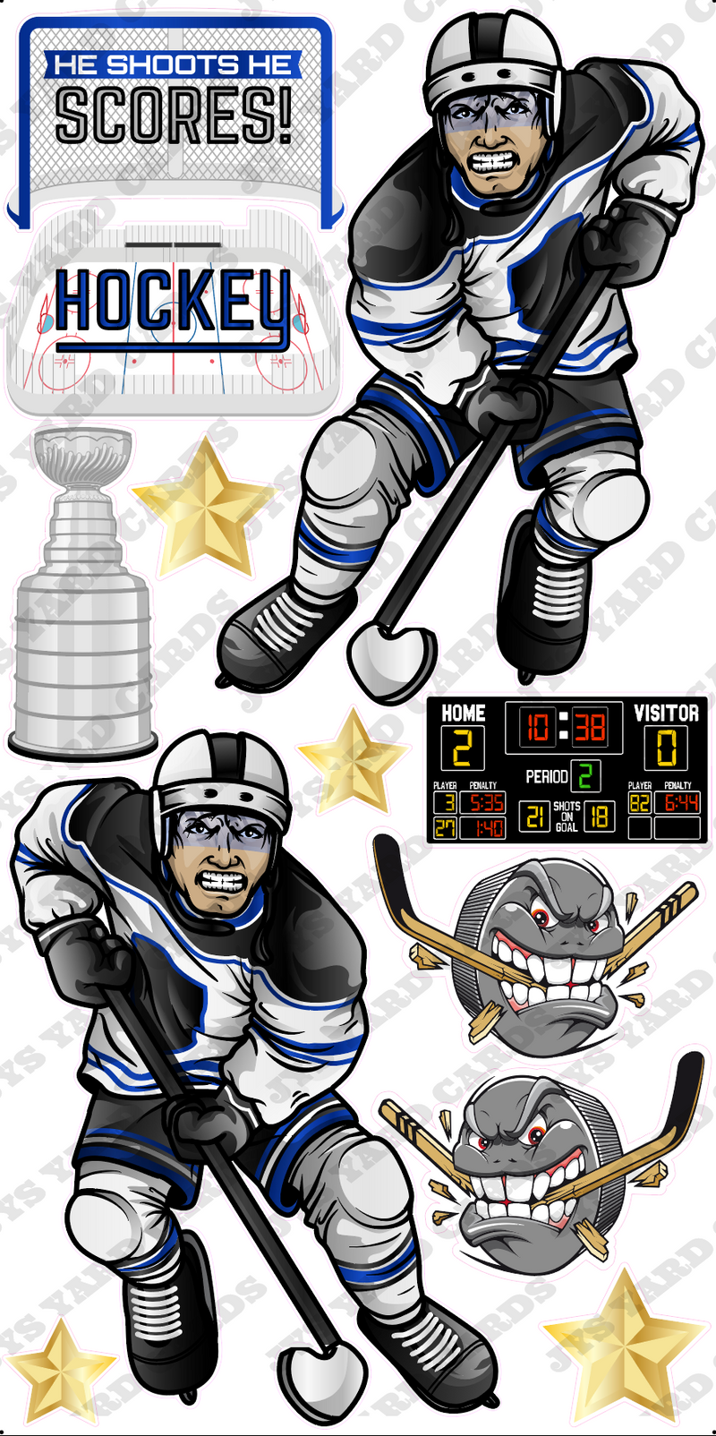 JYS HOCKEY DOUBLE PACK (4FT TALL) - Yard Card Signs by JYS International