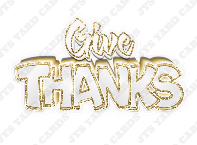 GIVE THANKS CENTERPIECE - Yard Card Signs by JYS International