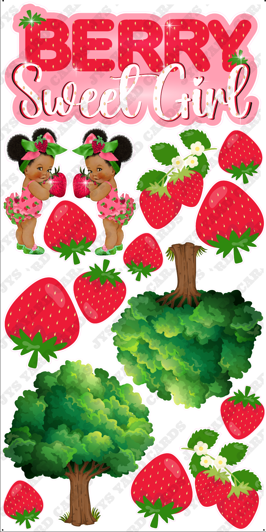 BERRY SWEET GIRL QUICK SET - Yard Card Signs by JYS International