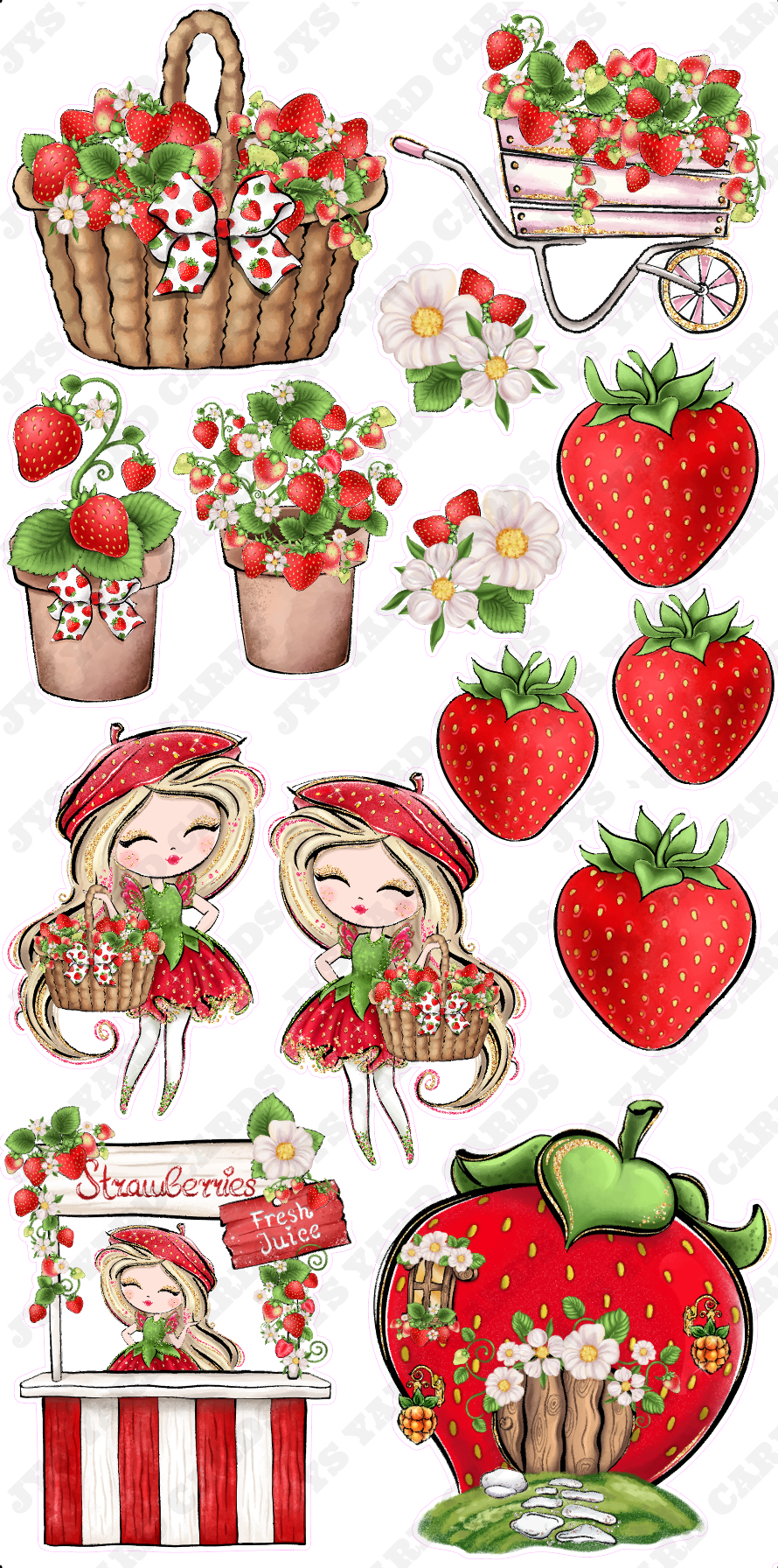 STRAWBERRY SHORTCAKE INSPIRED - Yard Card Signs by JYS International