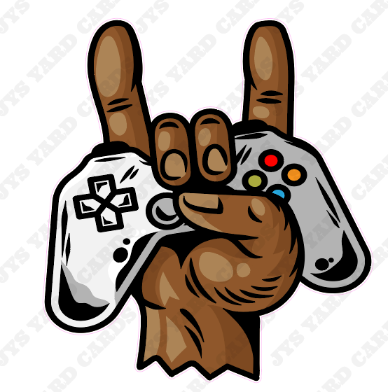 GAMER HAND 2: BROWN - Yard Card Signs by JYS International