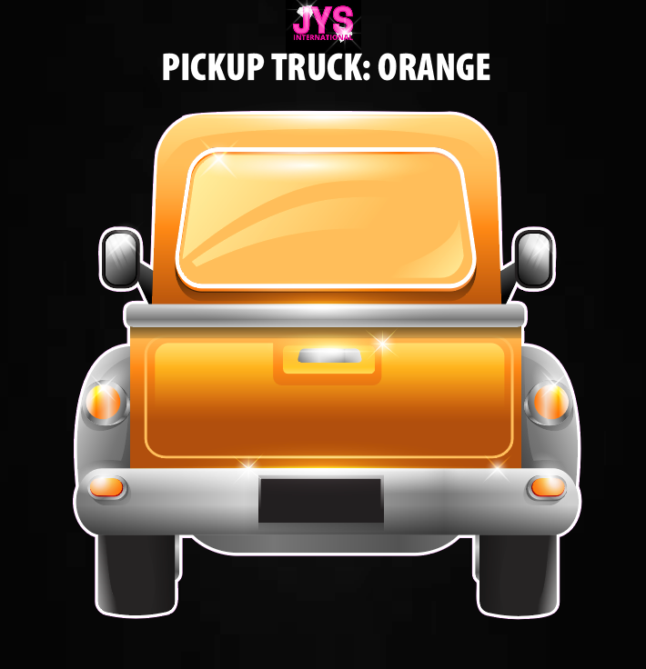 PICKUP TRUCK: ORANGE - Yard Card Signs by JYS International