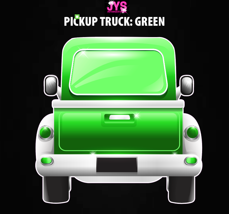 PICKUP TRUCK: GREEN - Yard Card Signs by JYS International