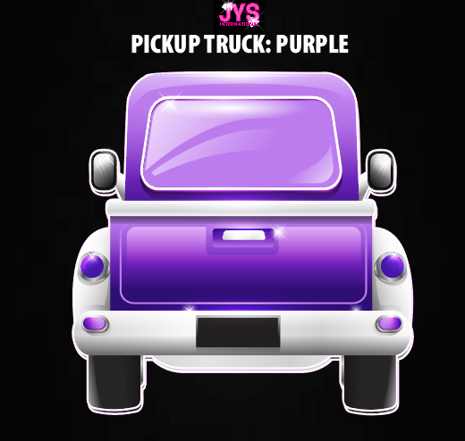 PICKUP TRUCK: PURPLE - Yard Card Signs by JYS International