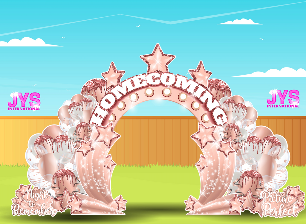 HOMECOMING PHOTO ARCH: ROSE GOLD - Yard Card Signs by JYS International