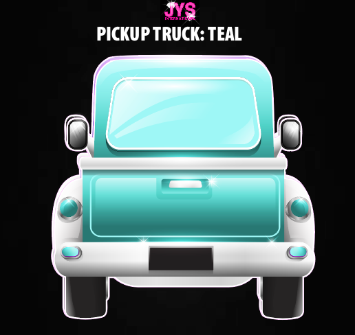 PICKUP TRUCK: TEAL - Yard Card Signs by JYS International