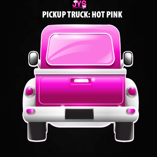 PICKUP TRUCK: HOT PINK - Yard Card Signs by JYS International