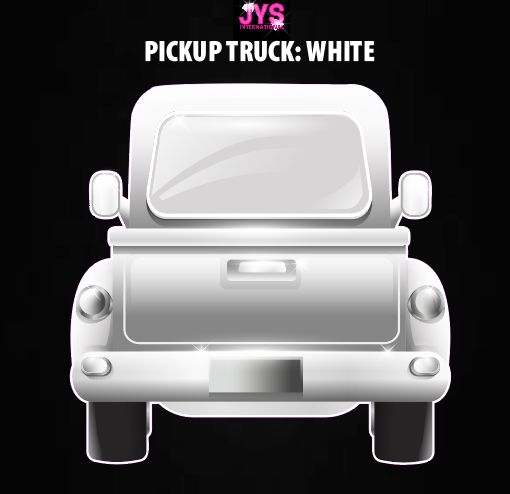 PICKUP TRUCK: WHITE - Yard Card Signs by JYS International