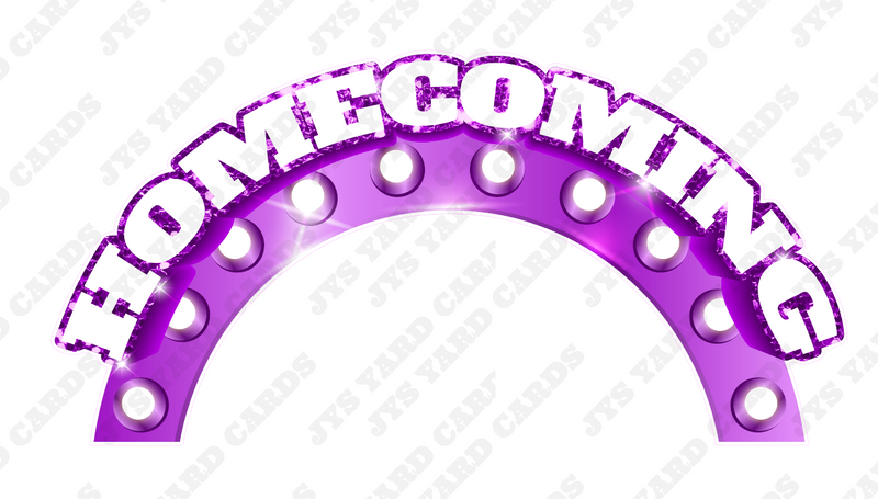 HOMECOMING PHOTO ARCH ONLY: PURPLE - Yard Card Signs by JYS International