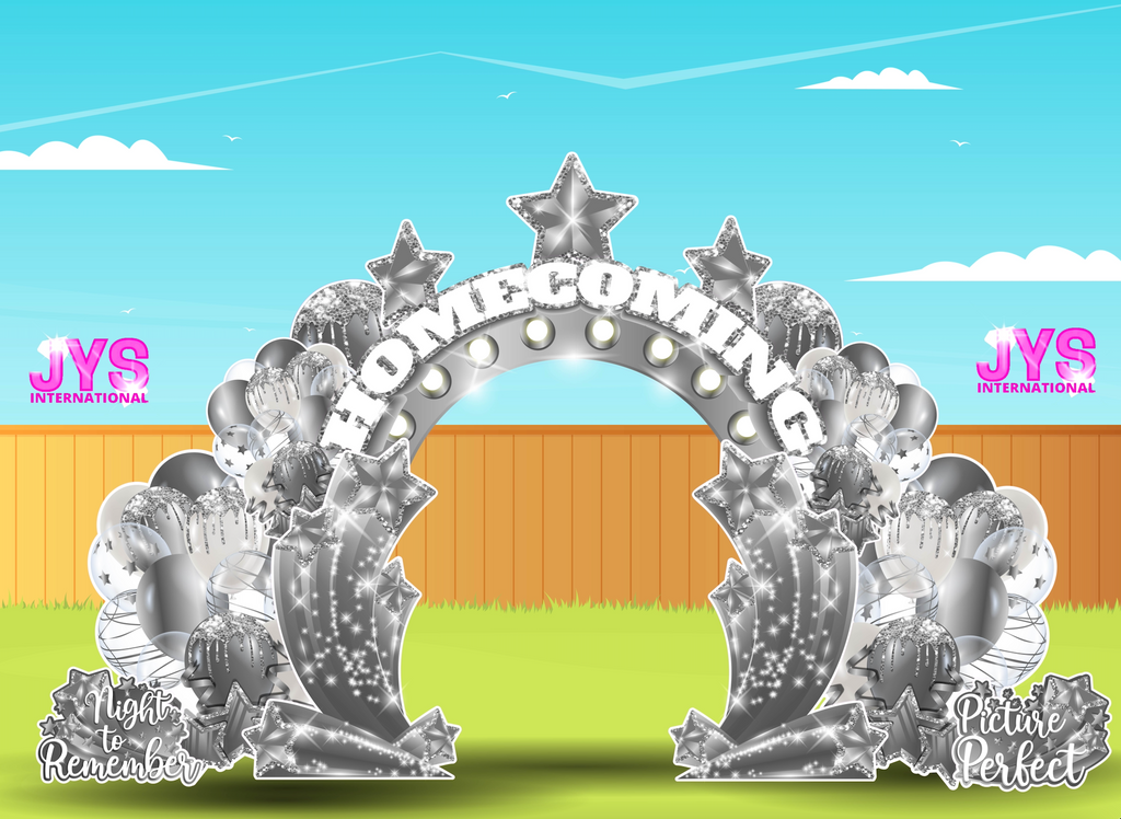 HOMECOMING PHOTO ARCH: SILVER - Yard Card Signs by JYS International