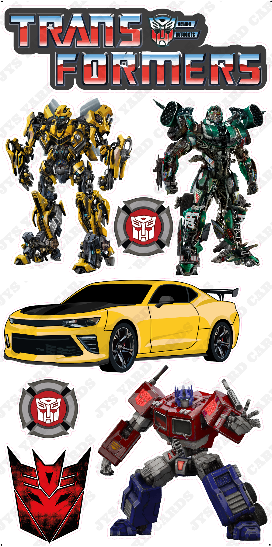 TRANSFORMERS - Yard Card Signs by JYS International