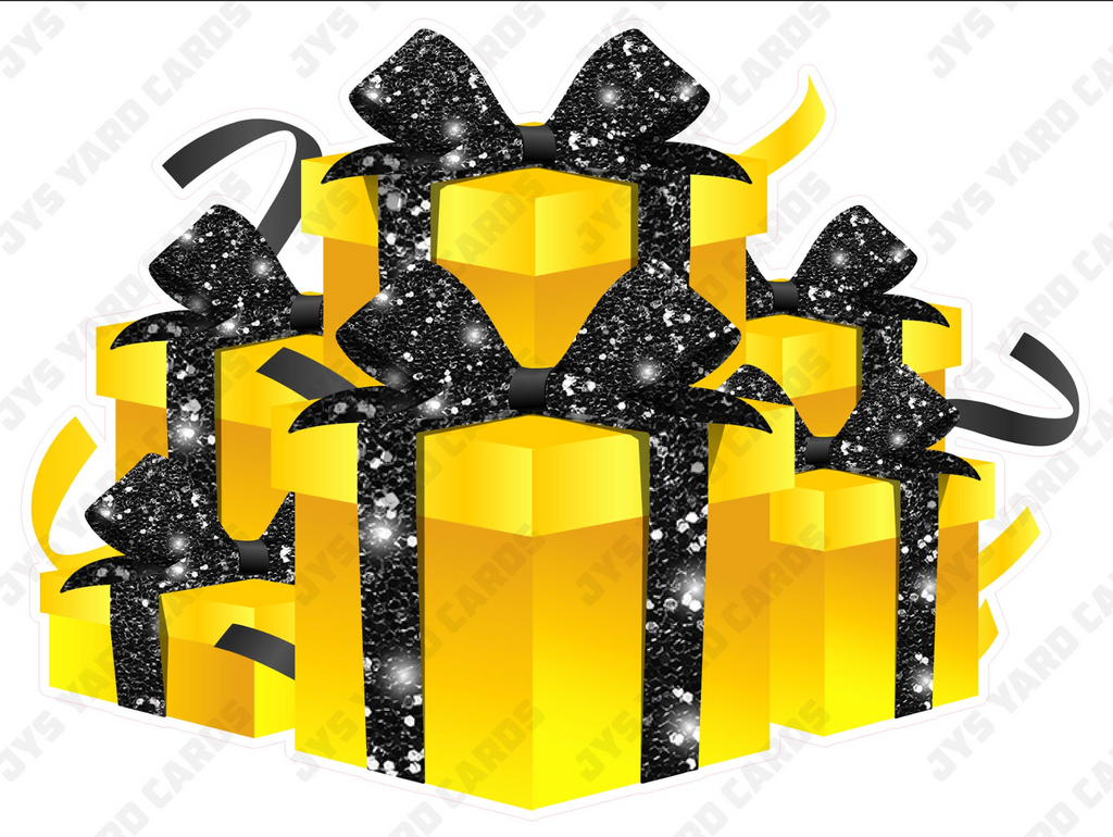 GIFT BOX BUNDLE: YELLOW & BLACK - Yard Card Signs by JYS International