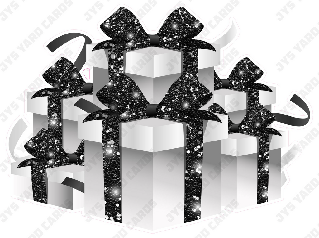 GIFT BOX BUNDLE: WHITE & BLACK - Yard Card Signs by JYS International