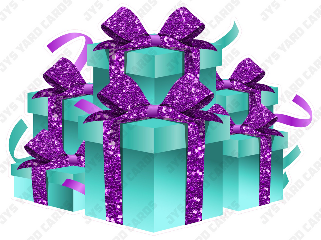 GIFT BOX BUNDLE: PURPLE & TEAL - Yard Card Signs by JYS International