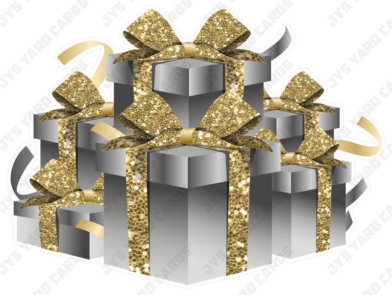 GIFT BOX BUNDLE: SILVER & GOLD - Yard Card Signs by JYS International