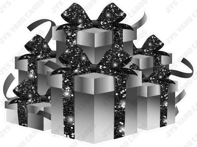 GIFT BOX BUNDLE: SILVER & BLACK - Yard Card Signs by JYS International