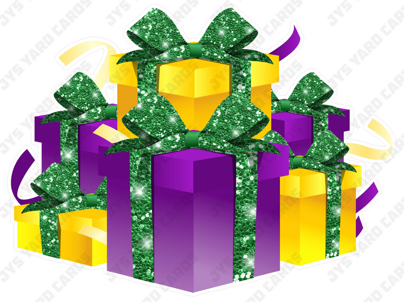 GIFT BOX BUNDLE: PURPLE, YELLOW & GREEN - Yard Card Signs by JYS International