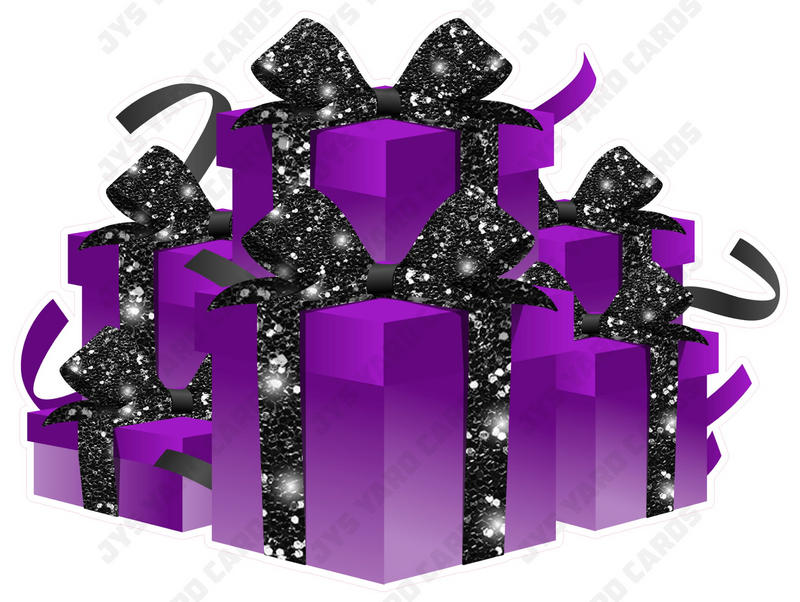 GIFT BOX BUNDLE: PURPLE & BLACK - Yard Card Signs by JYS International