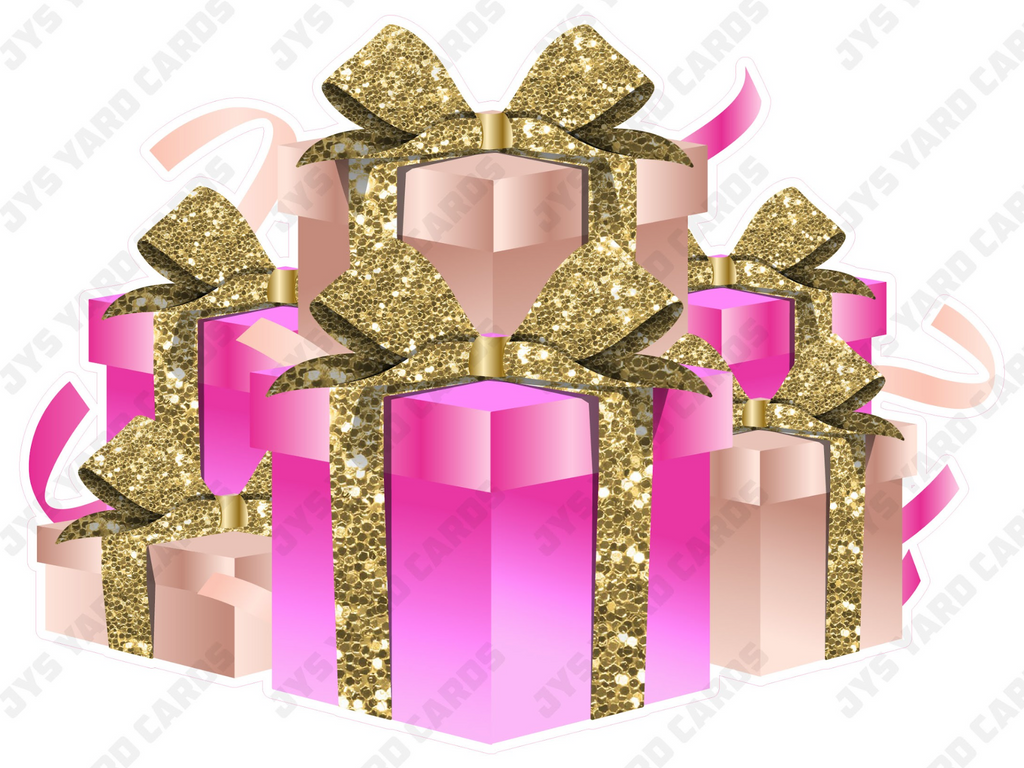 GIFT BOX BUNDLE: PINK & ROSE GOLD - Yard Card Signs by JYS International