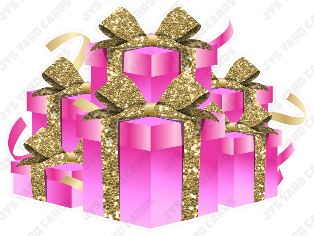 GIFT BOX BUNDLE: PINK & GOLD - Yard Card Signs by JYS International