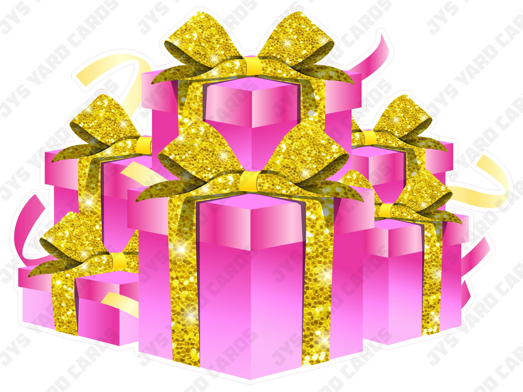 GIFT BOX BUNDLE: PINK & YELLOW - Yard Card Signs by JYS International