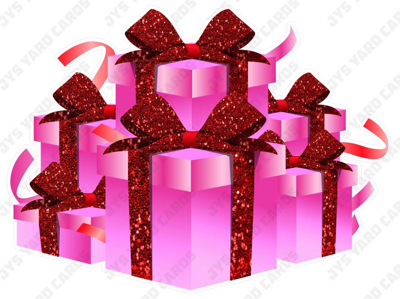 GIFT BOX BUNDLE: PINK & RED - Yard Card Signs by JYS International