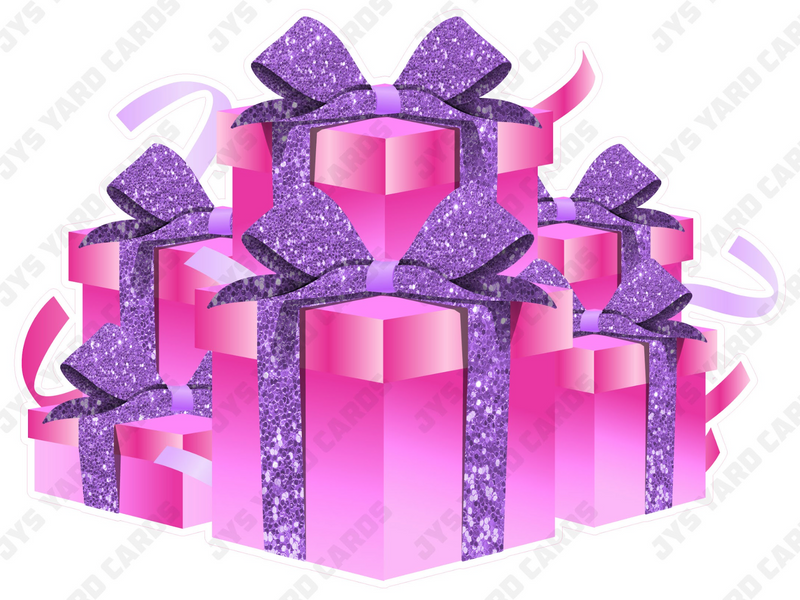 GIFT BOX BUNDLE: PINK & LIGHT PURPLE - Yard Card Signs by JYS International