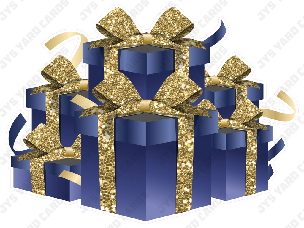 GIFT BOX BUNDLE: NAVY & GOLD - Yard Card Signs by JYS International