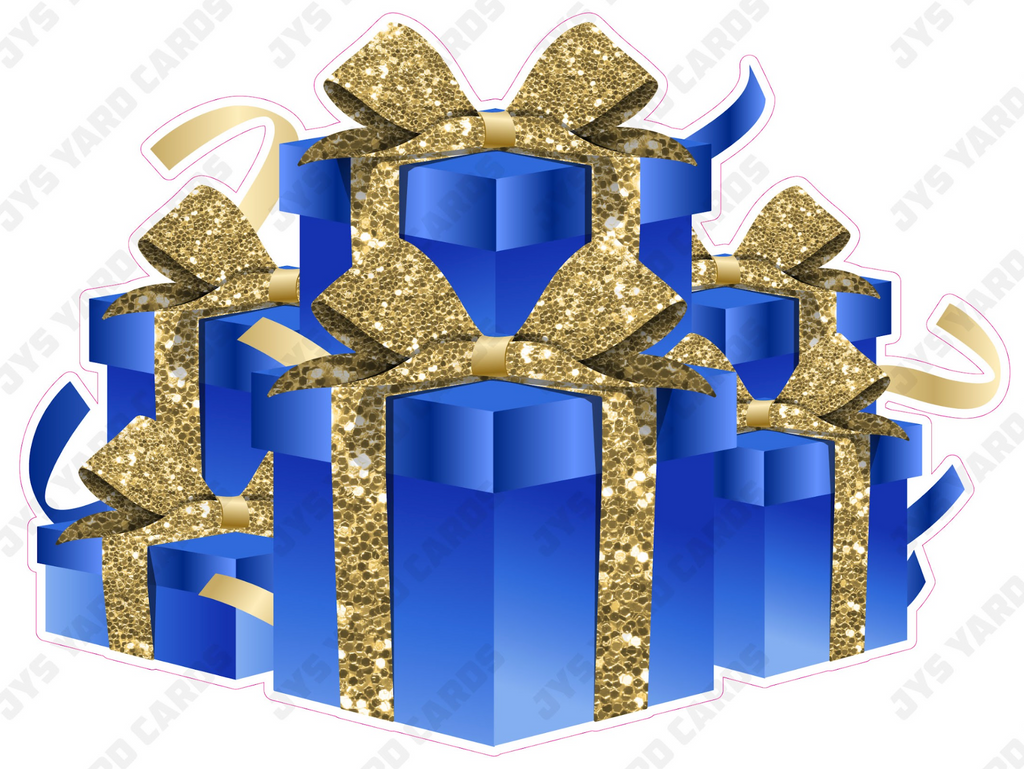 GIFT BOX BUNDLE: BLUE & GOLD - Yard Card Signs by JYS International