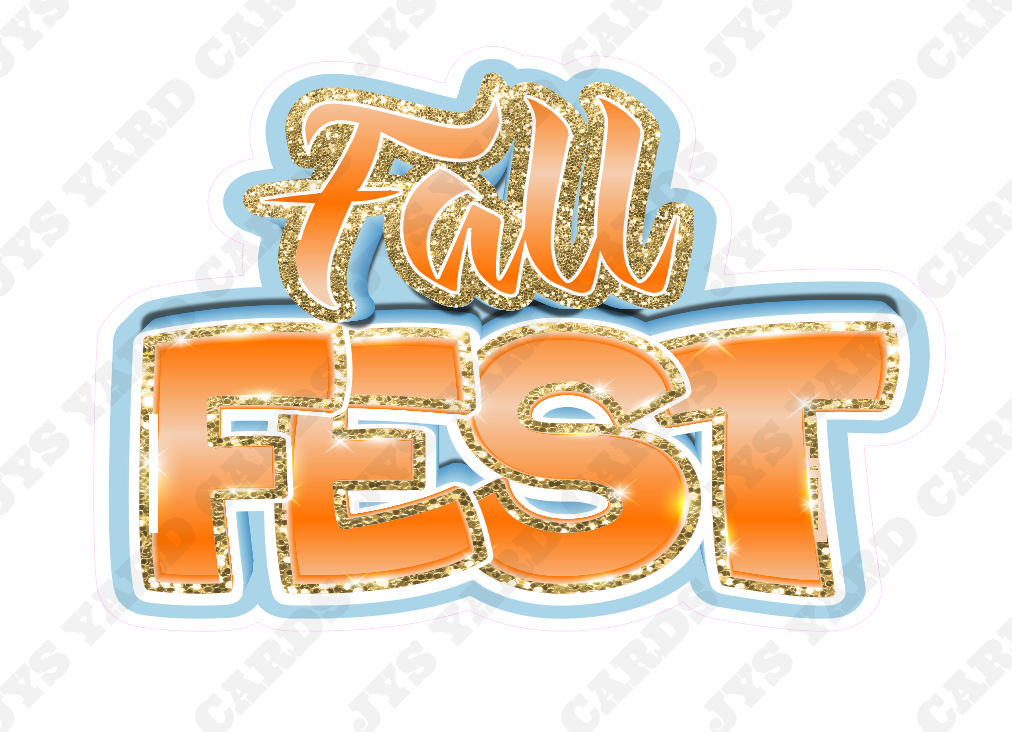 FALL FEST CENTERPIECE - Yard Card Signs by JYS International