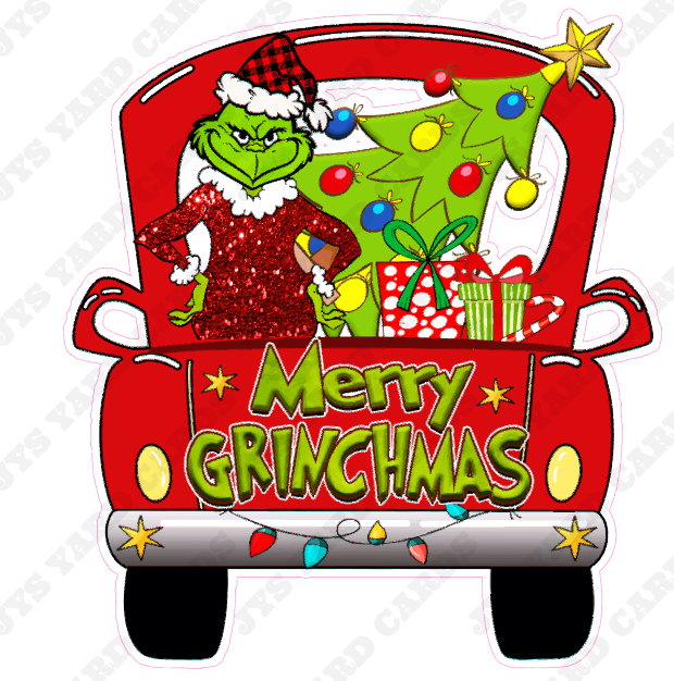 MERRY GRINCHMAS PICKUP - Yard Card Signs by JYS International