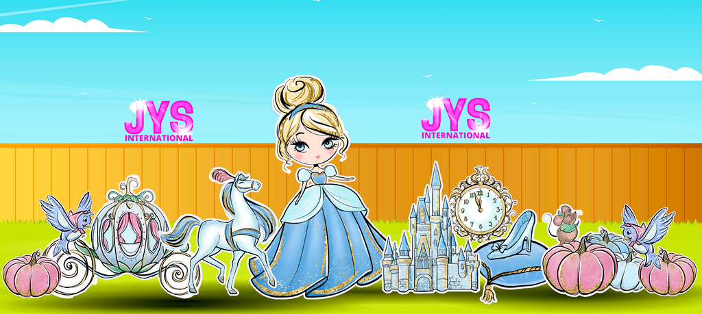 CINDERELLA INSPIRED CUTIE (4FT TALL) - Yard Card Signs by JYS International