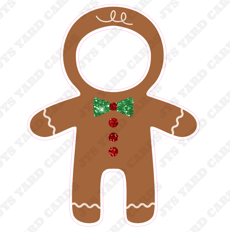 GINGERBREAD MAN PHOTO OP - Yard Card Signs by JYS International