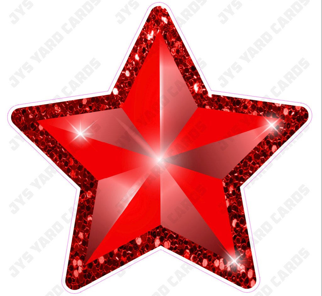 CELEBRATION STAR: RED - Yard Card Signs by JYS International