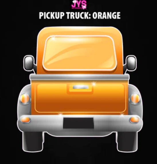 ORANGE PICKUP: 4FT (EZ FOLD) - Yard Card Signs by JYS International