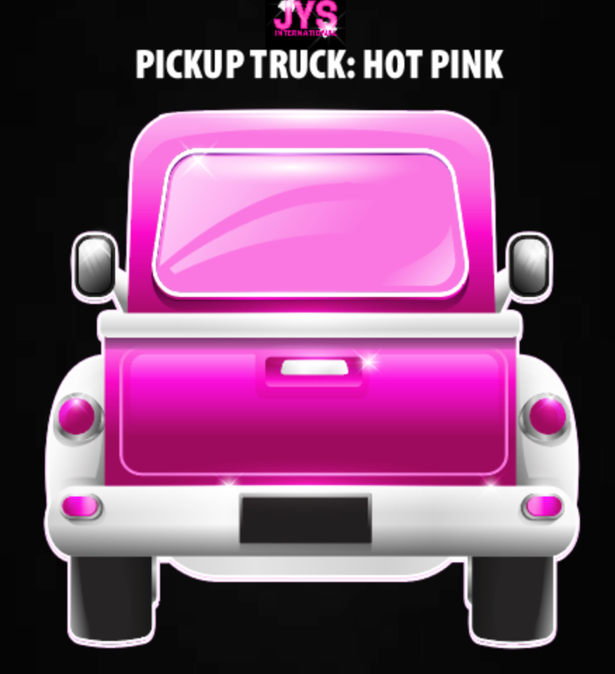 HOT PINK PICKUP: 4FT (EZ FOLD) - Yard Card Signs by JYS International