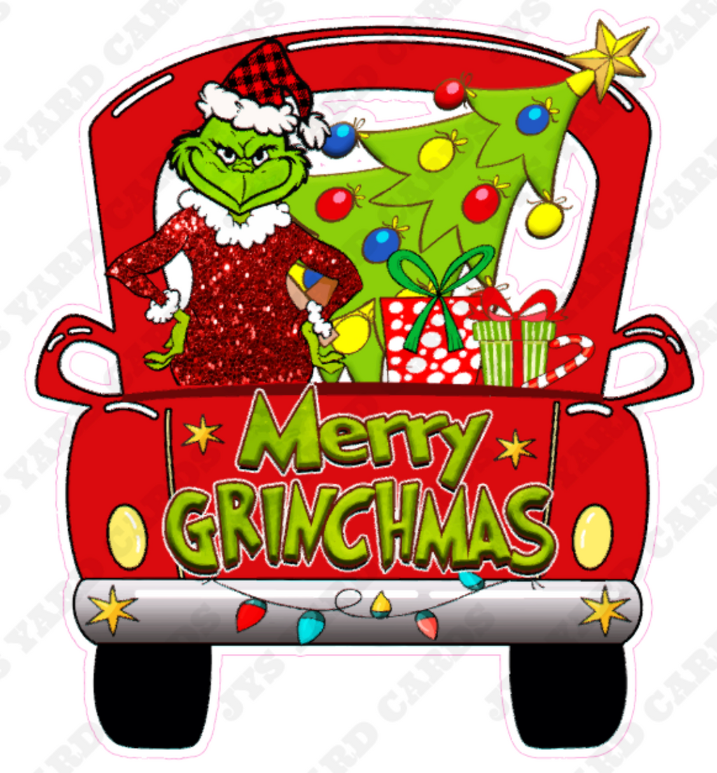 GRINCH PICKUP: 4FT (EZ FOLD) - Yard Card Signs by JYS International