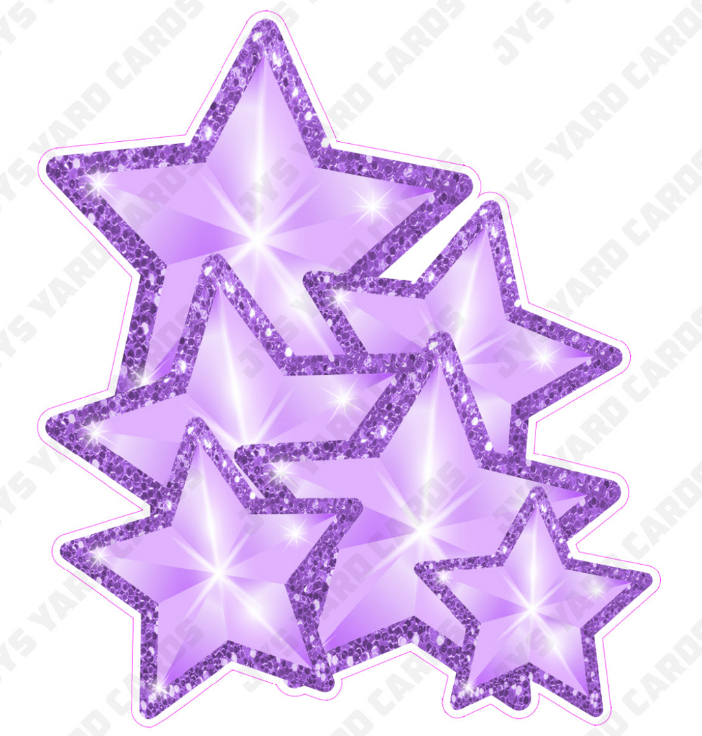 CELEBRATION STARS BUNDLES: LIGHT PURPLE - Yard Card Signs by JYS International