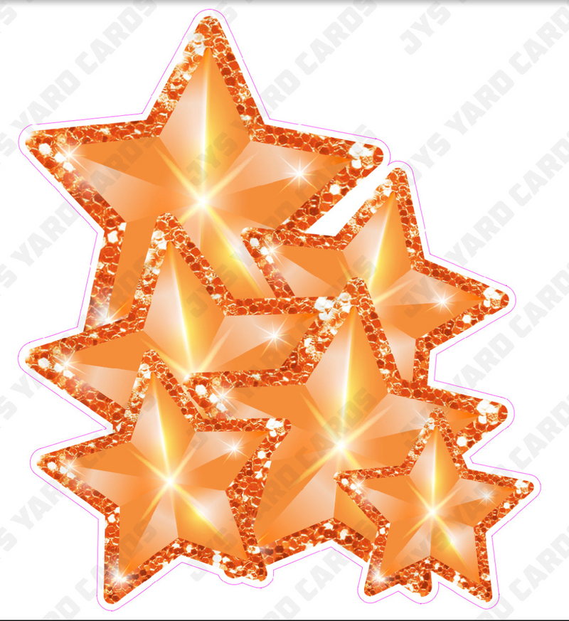 CELEBRATION STARS BUNDLES: ORANGE - Yard Card Signs by JYS International