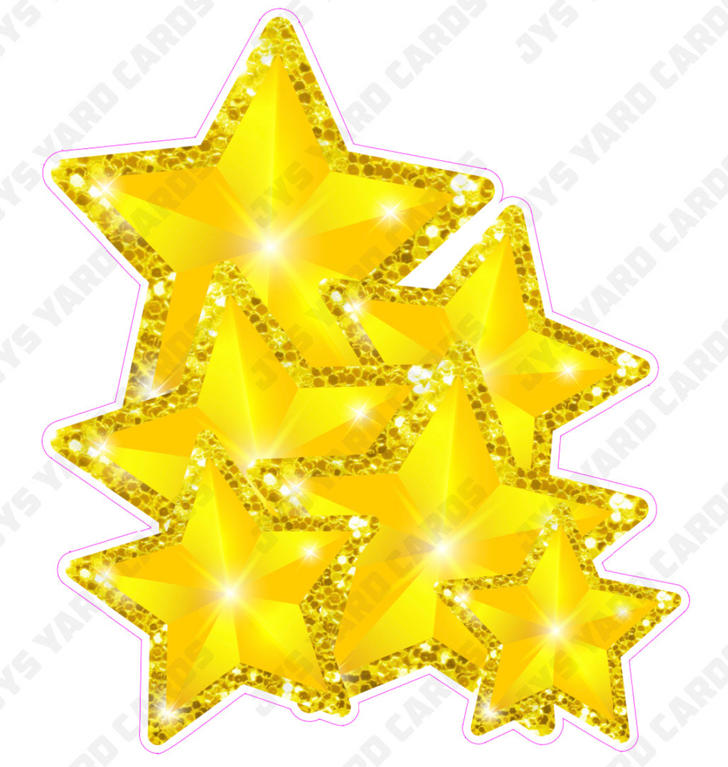 CELEBRATION STARS BUNDLES: YELLOW - Yard Card Signs by JYS International