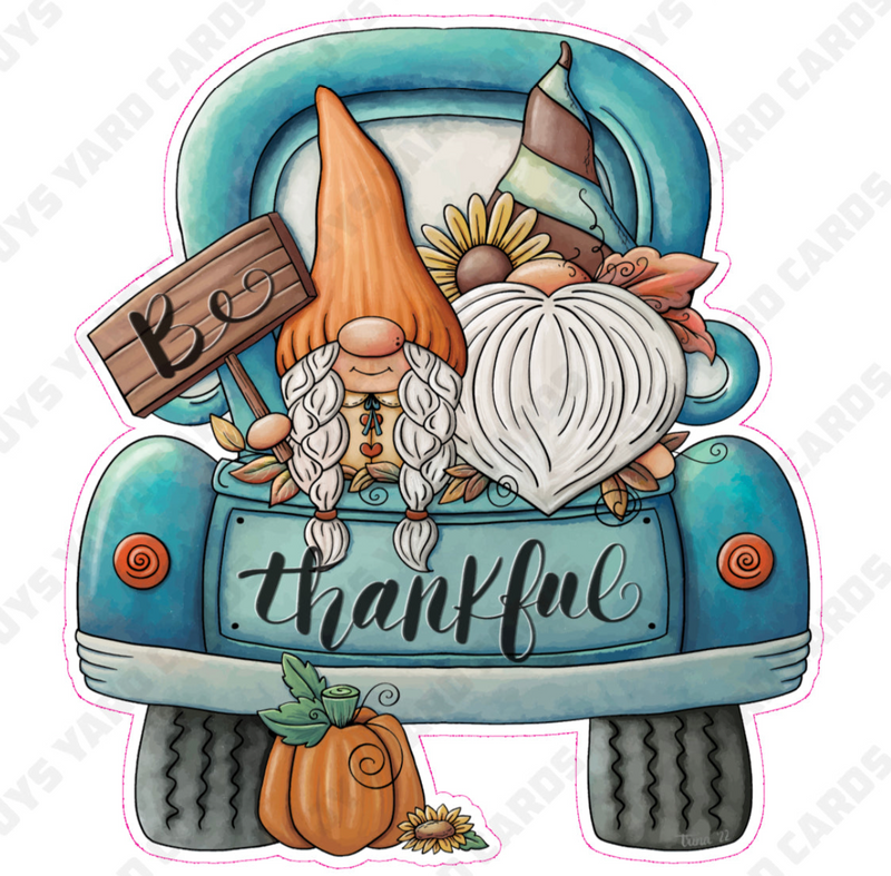 BE THANKFUL PICKUP: 4FT (EZ FOLD) - Yard Card Signs by JYS International