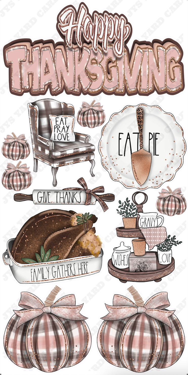 HAPPY THANKSGIVING QUICK SET - Yard Card Signs by JYS International