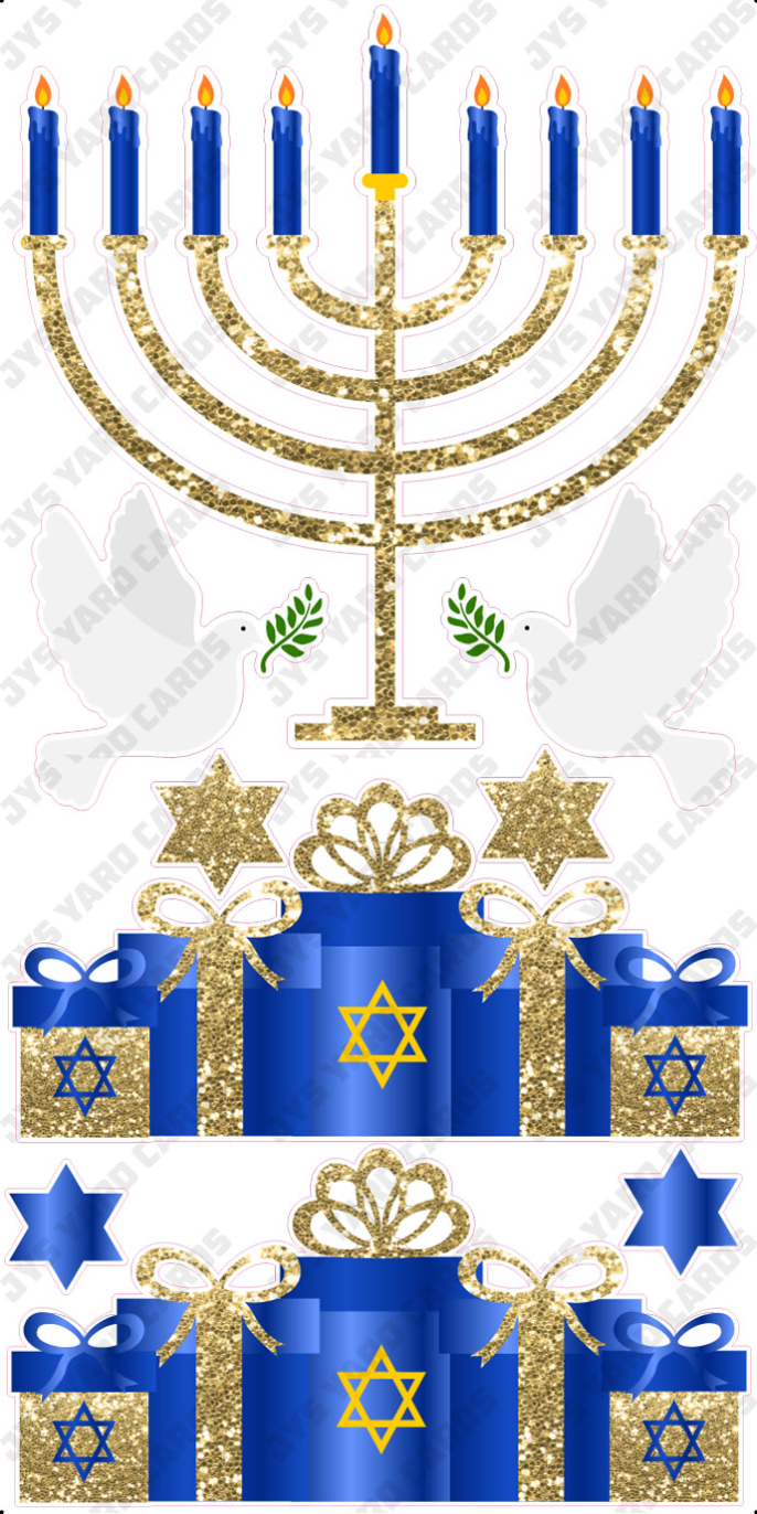 OVERSIZED HAPPY HANUKKAH - Yard Card Signs by JYS International